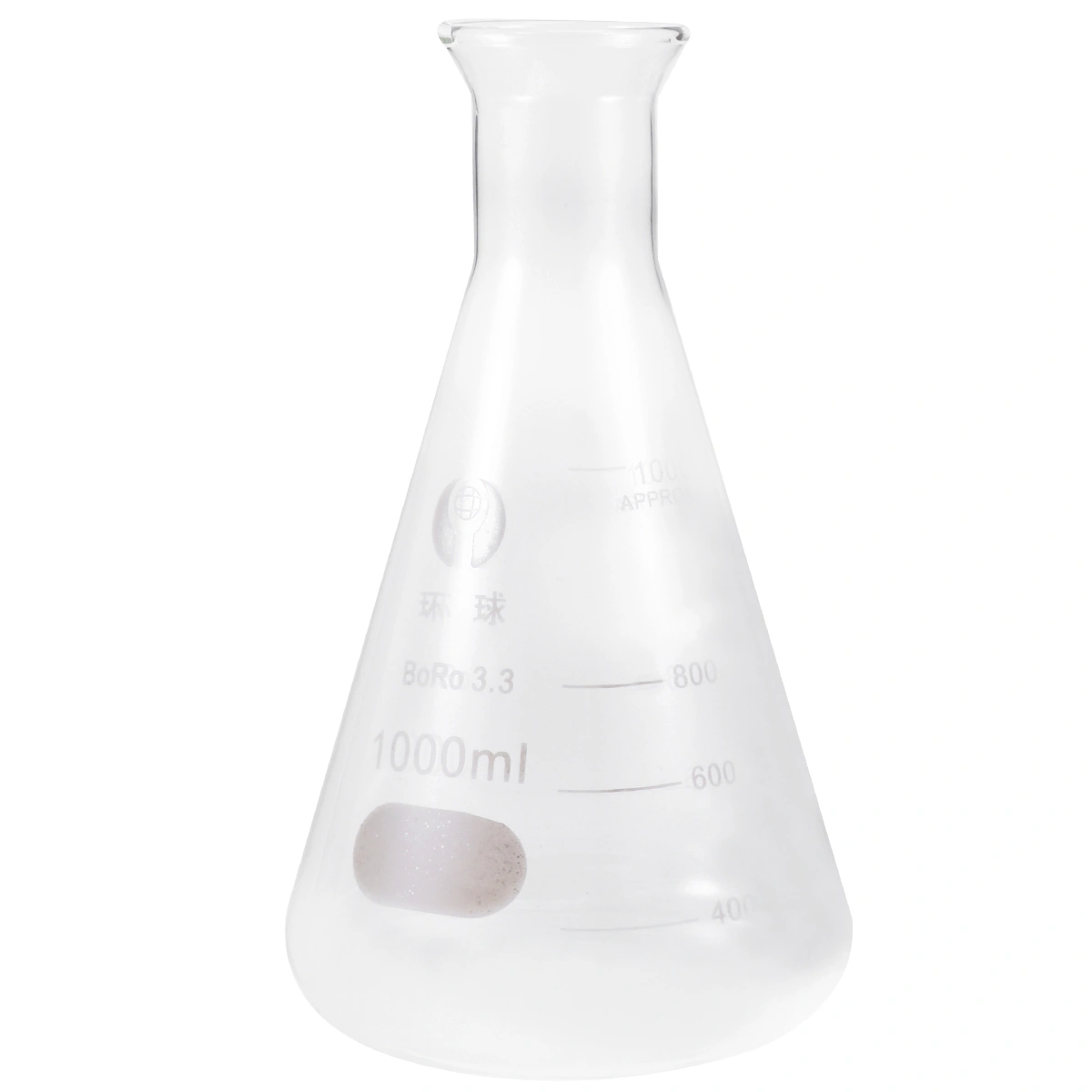1PC Glass Flask Conical Flask with Cork for Laboratory Students Experiment Chemistry (Wide Mouth, 1000ml)