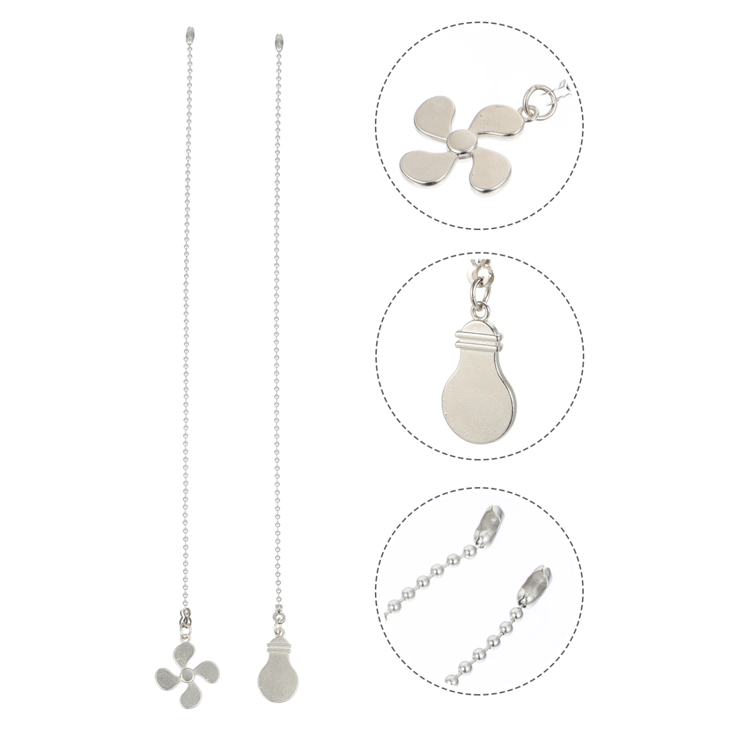 2pcs Ceiling Light Pull Chains Ceiling Fan Chain Extension Chandelier Chain Pendant