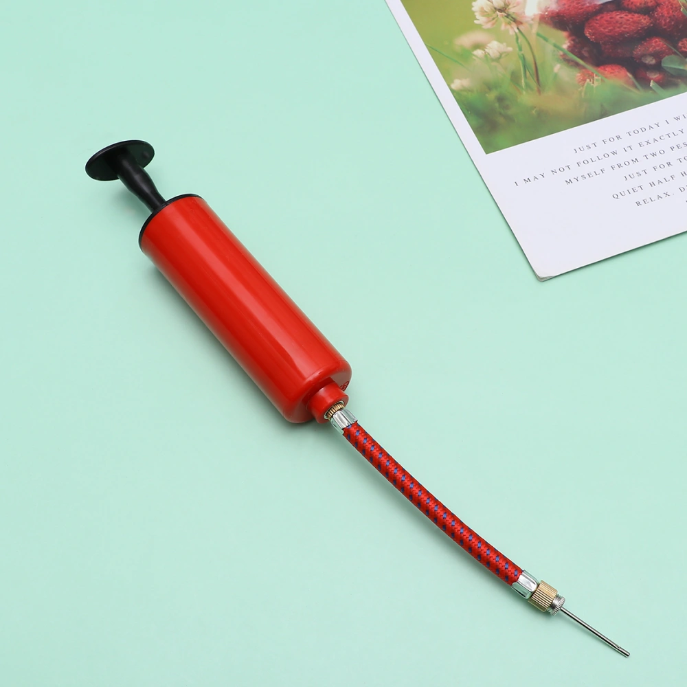 12pcs Basketball Inflating Needle Red Rubber Extension Hose and Metal Inflator Needle Inflatable Ball Hand Air Pump