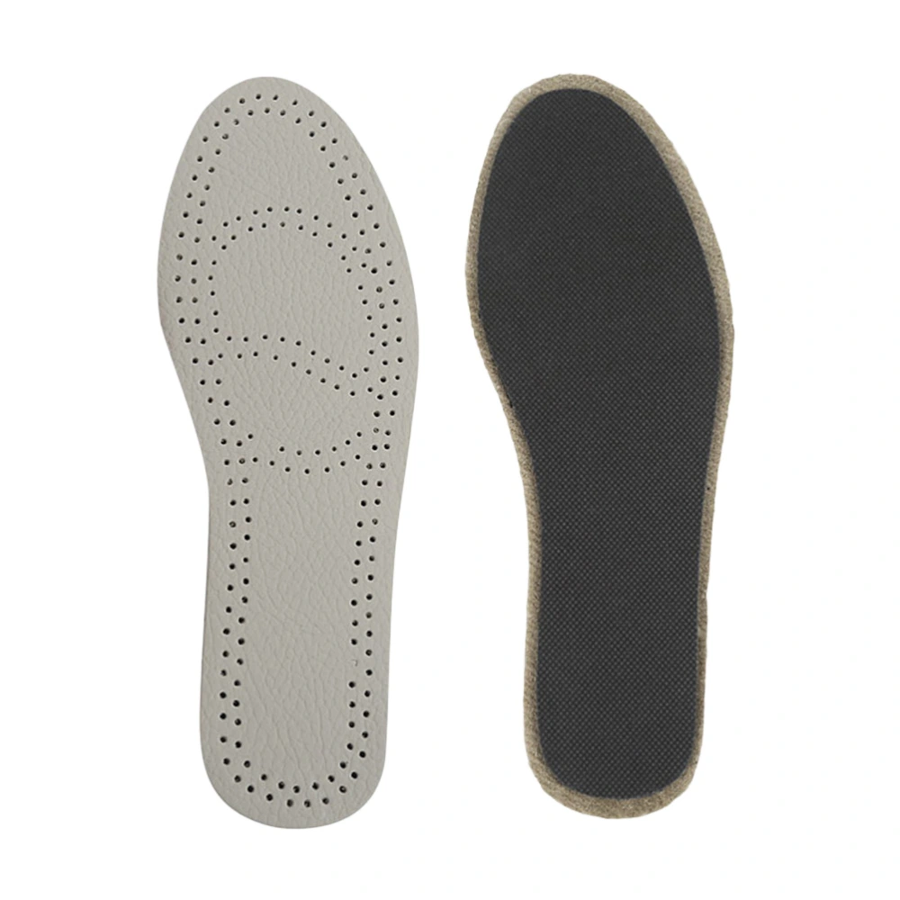 Men Women Leather Insoles Sweat Antibacterial Deodorant Cushion Foot Shoes Care Accessories Size 41-42