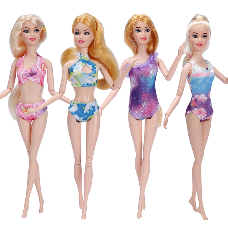 4 Set of Girl Dolls Clothes Swimsuit Girl Dolls Bikini Accessories Doll Clothes Mini Doll Outfit