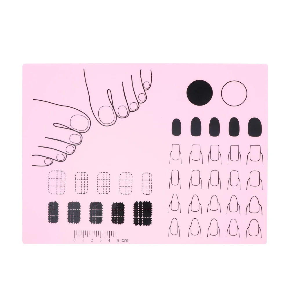 Acrylic Nail Training Mat Silicone Trainer Sheet for DIY Application Practice