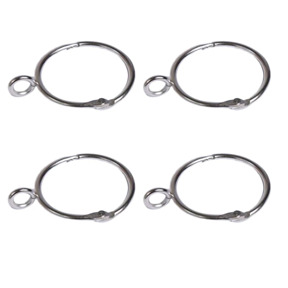 20pcs Curtain Accessories Opening Curtain Buckle Rings Hanging Shower Home Windows Rings Eyelets for Curtains(Silver,Inner Diameter:32mm)