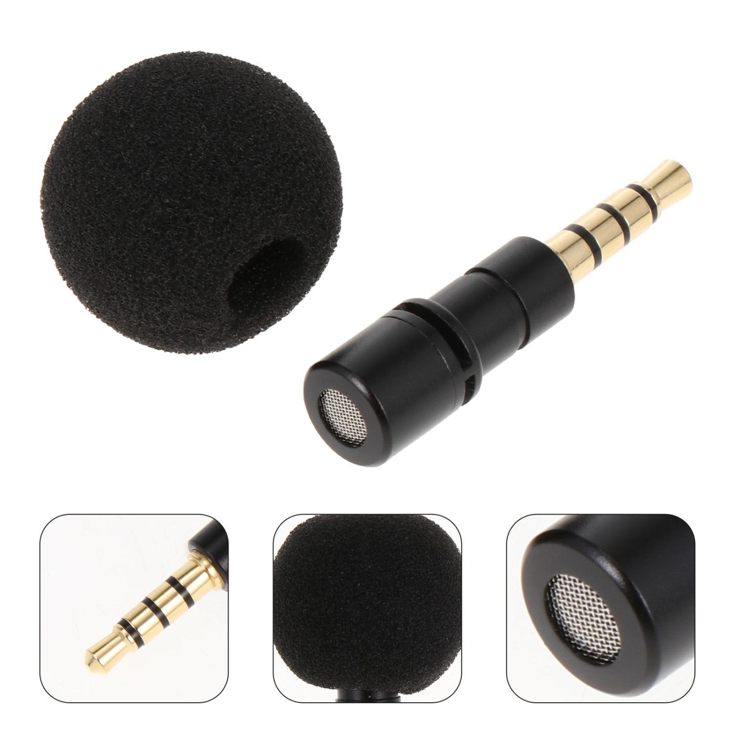 Mini Handheld Mic Portable Mini 3.5mm Stereo Mic Audio Recording Microphone