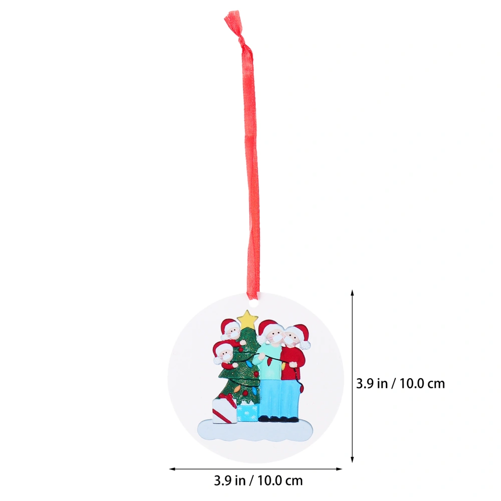 2Pcs Christmas Tree Pendant Decoration Hanging Survived Snowman with Face Cover