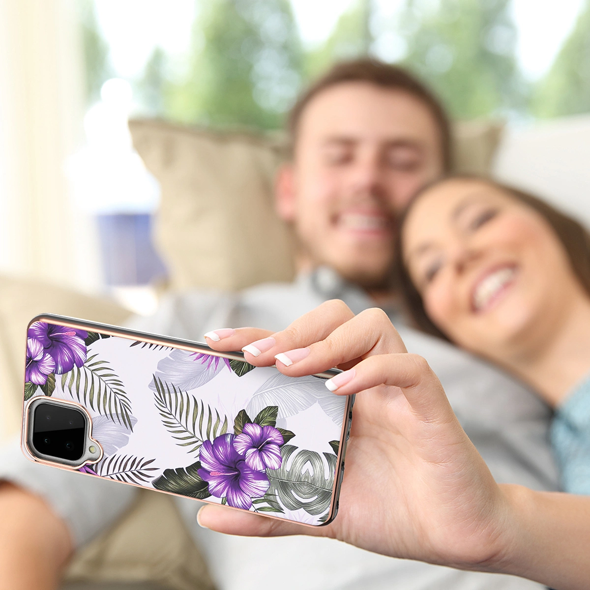 Luxury Pattern Phone Case Scratch-resistant Phone Cover Compatible with  A22 4G