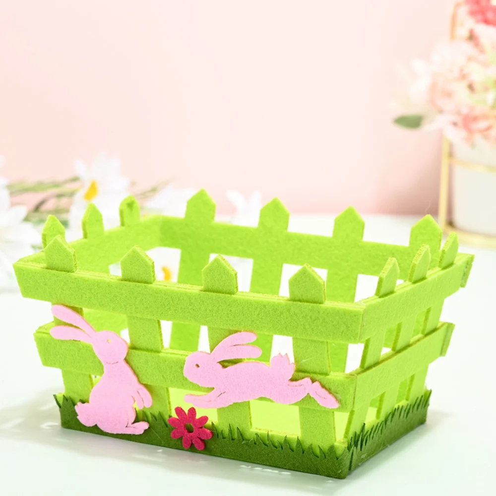 4 Pcs Creative Easter Egg Basket Non-woven Fabrics Basket Candy Storage Basket