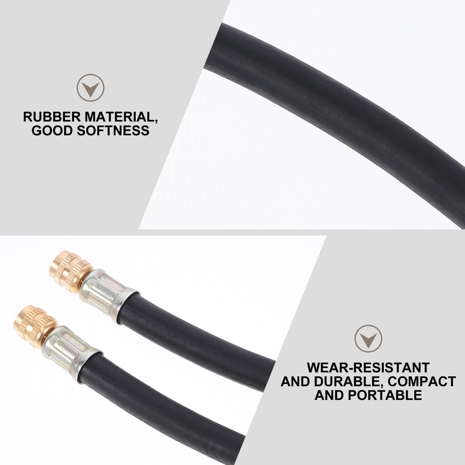 2pcs Tire Rubber Valves Extension Tube Car and Bike Vacuum Valves Extension Tube