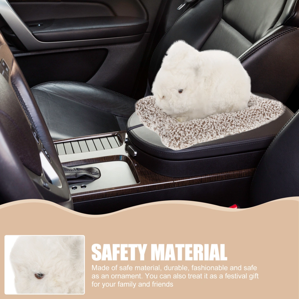 Simulated Plush Rabbit Car Dashboard Ornament Car Interior Decor Car Ornament