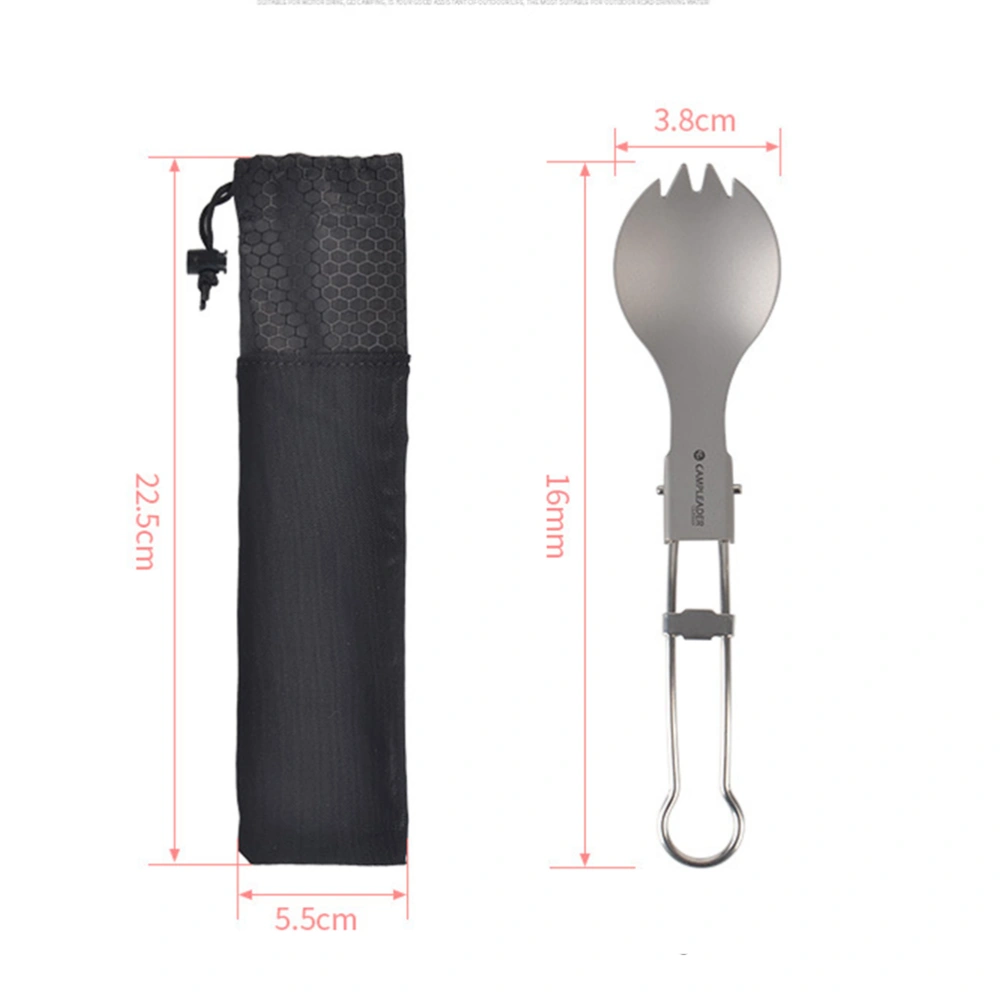 Outdoor Camping Picnic Titanium Spoon Tableware Fork Ultralight Spoon Fork Spork