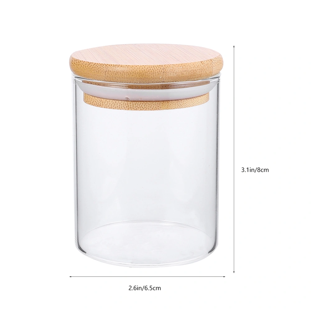 1pc Transparent Kitchen Storage Glass Jar Multipurpose Food Sealing Jar (220ML)