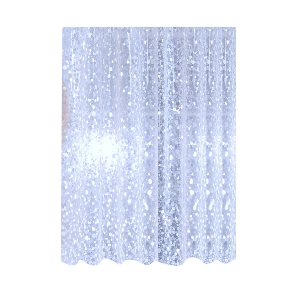 Transparent 3D Pebble Pattern Shower Curtain Waterproof Damp Proof Mildewproof Bath Curtains for Bathroom Home Hotel (80*180cm)