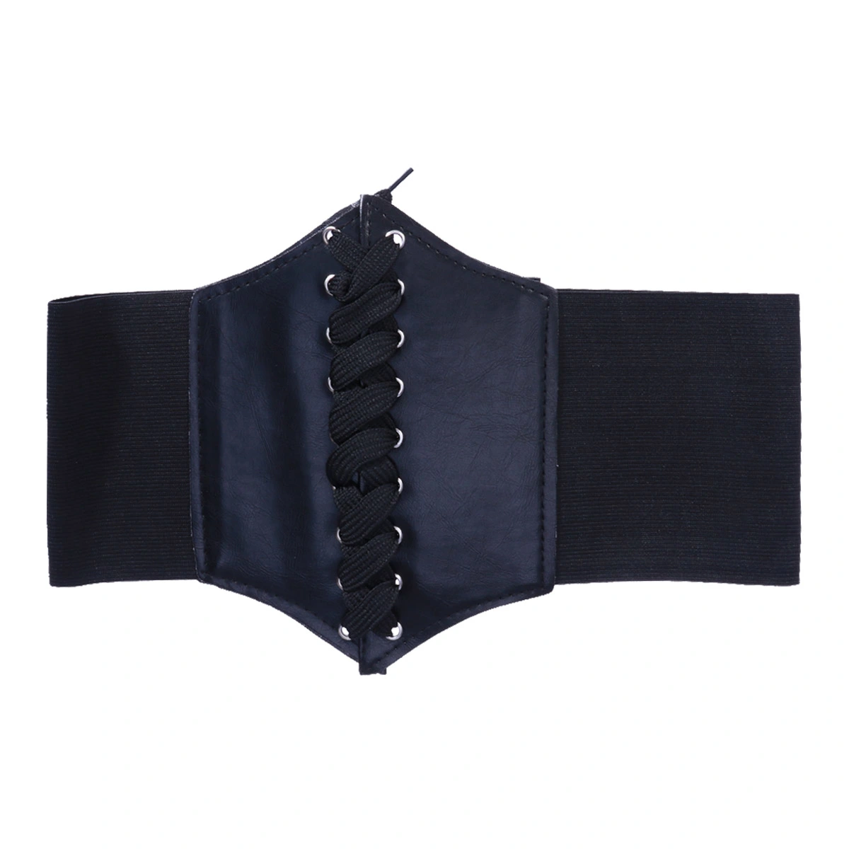Woman Waistband Elastic Stretchy High Waist Cinch Belt Waistband Wide Belt with Dresses Wide Band for Lady 60-80CM (Black)
