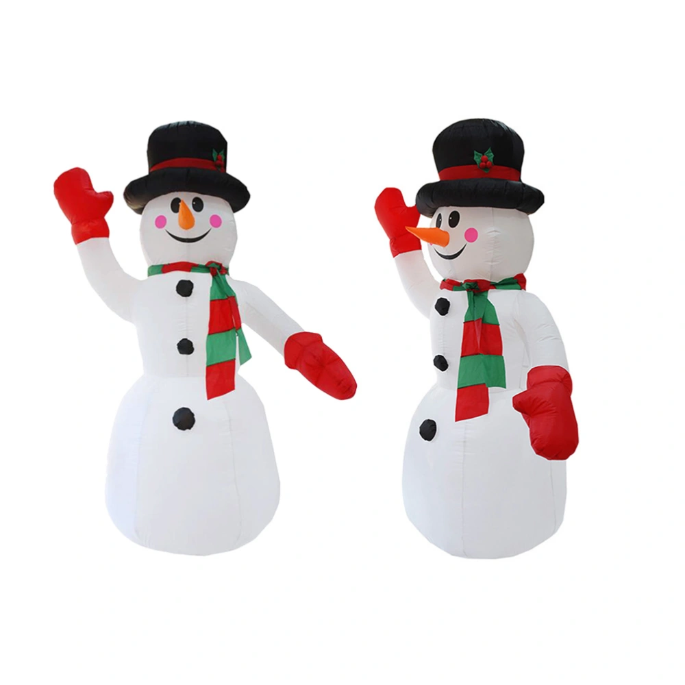 Inflatable Snowman Balloon Christmas Party Props for Courtyard Garden with EU Plug