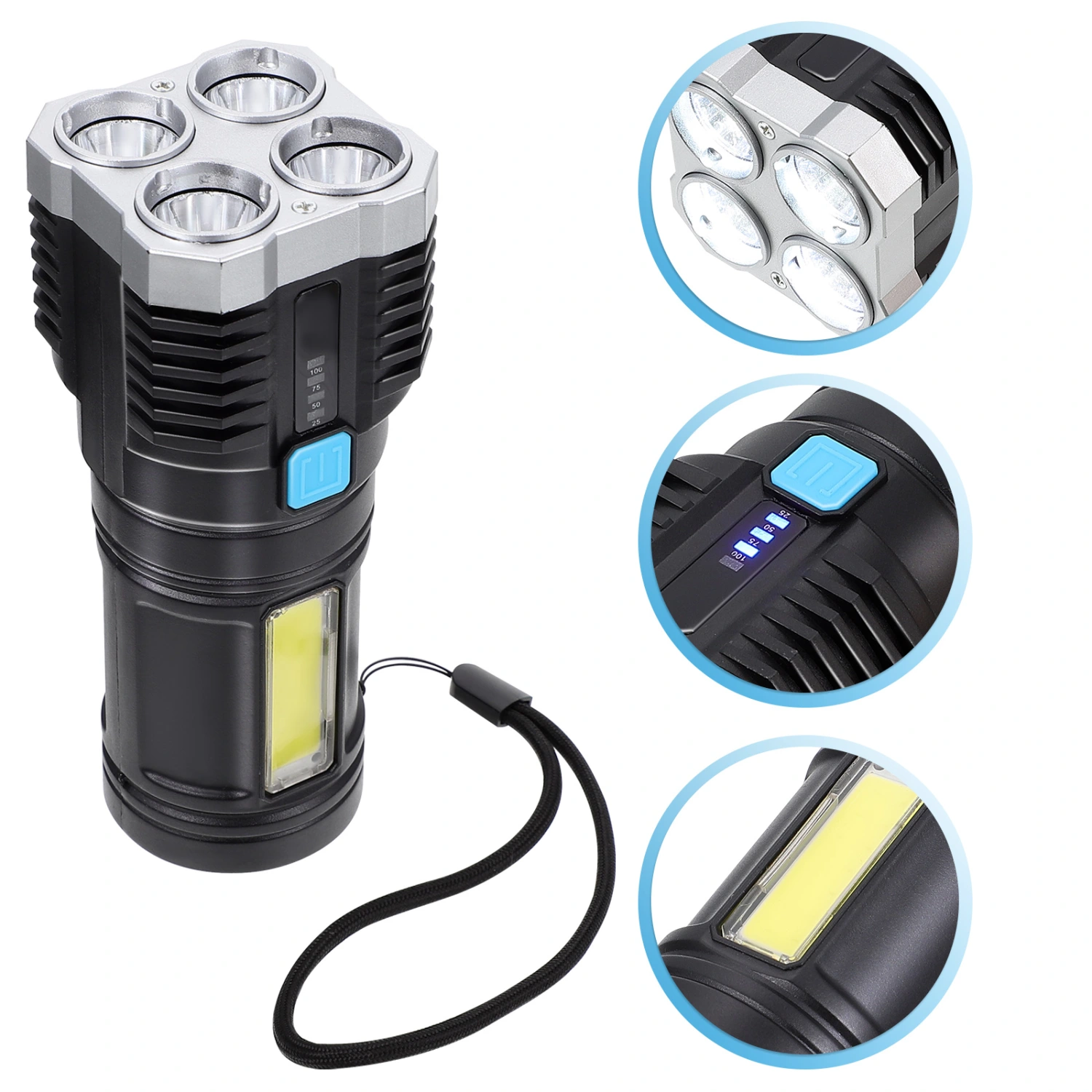 Rechargeable Flashlight Multi-functional Flashlight Outdoor Flashlight