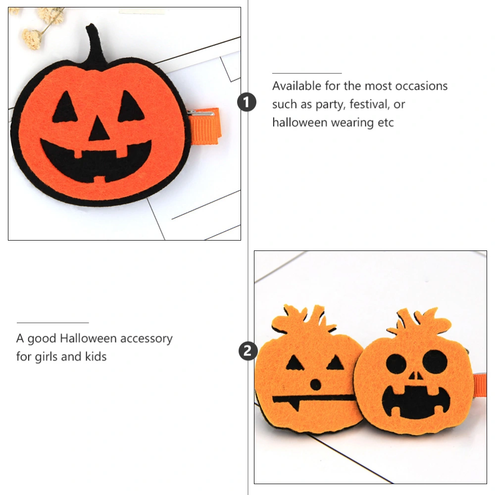 9 Pcs Halloween Funny Headdress Pumpkin Hair Clips Kids Hair Pin