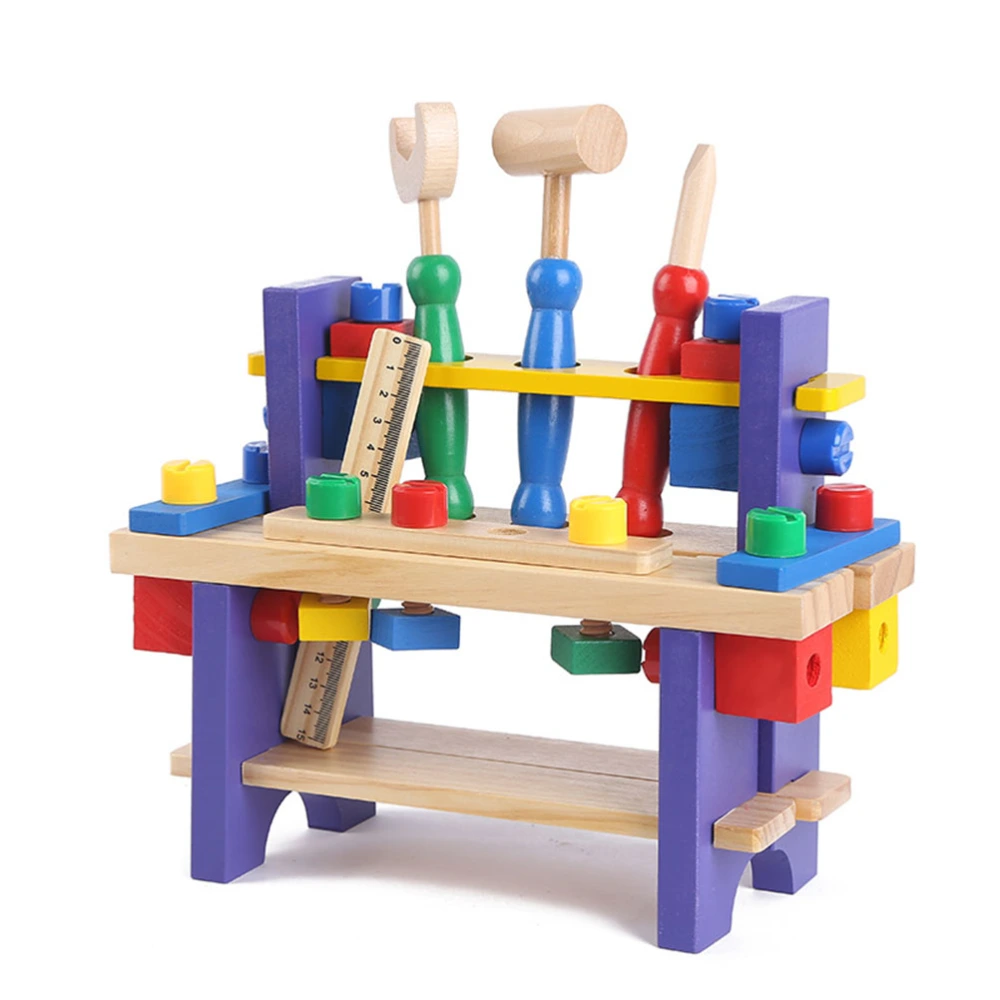 Interesting Wooden Screw Toy Educational Toy Assembling Workbench Model Tool Toy for Kids Children Playing