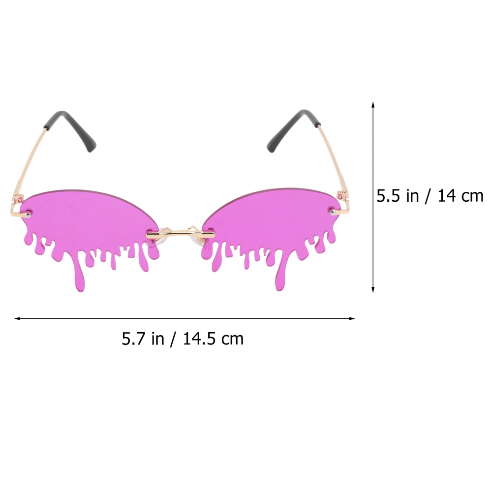 1PC Stylish Funny Sunglasses Creative Tears Style Sunglasses Stage Show Sun Glasses Party Supplies Sun Glasses Party Props Decor for Women (Purple)