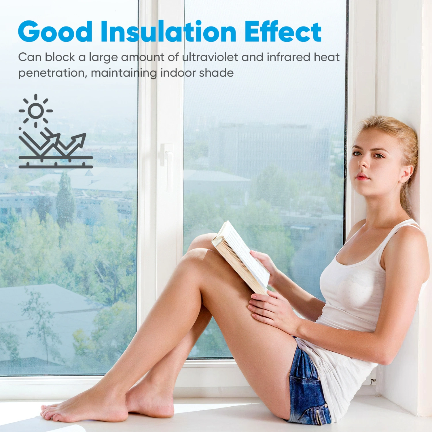 Window Film Window Privacy Sticker Static Window Film Home Privacy Protection Supply