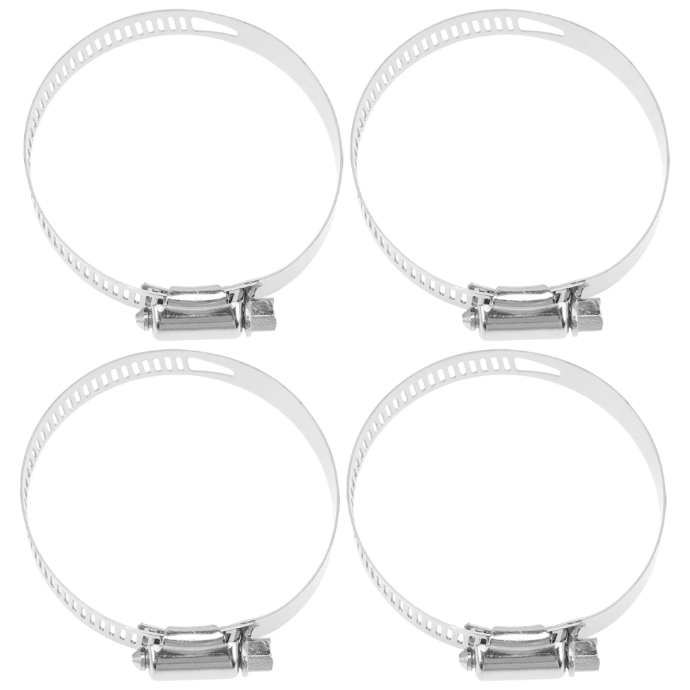 4pcs Hose Clamp 2 Inch Flat Hose Clamp Pool Hose Clamp Metal Clamp Set Hose