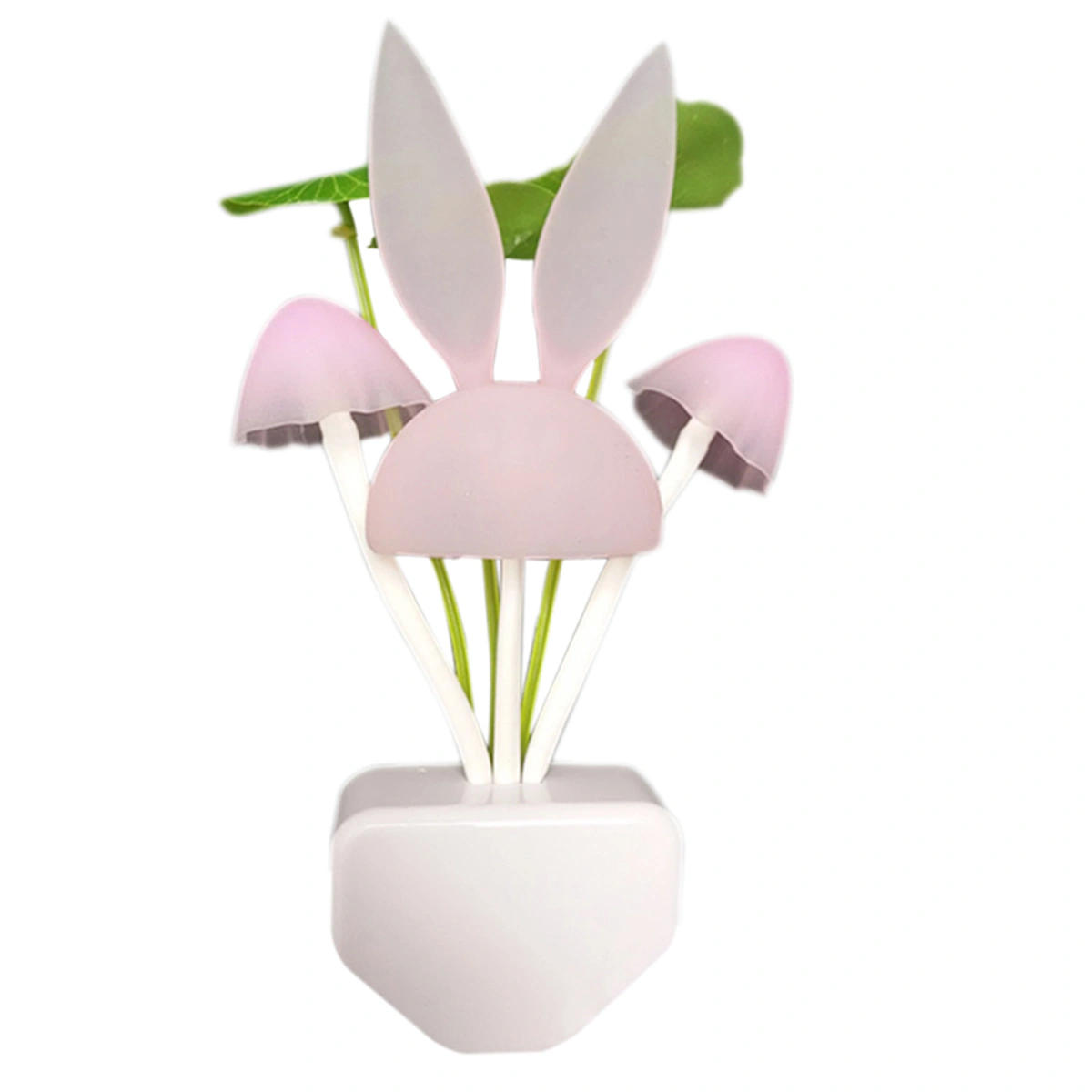 Light Control 7 Colors Changing Rabbit Musroom Lamp Plug-in LED Night Light Baby Feeding Nursery Bedside Lamp (EU Plug)