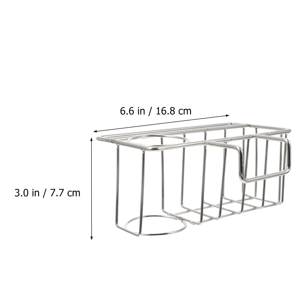 1PC Stainless Steel Storage Rack Hanging Draining Stand Kitchen Storage Basket