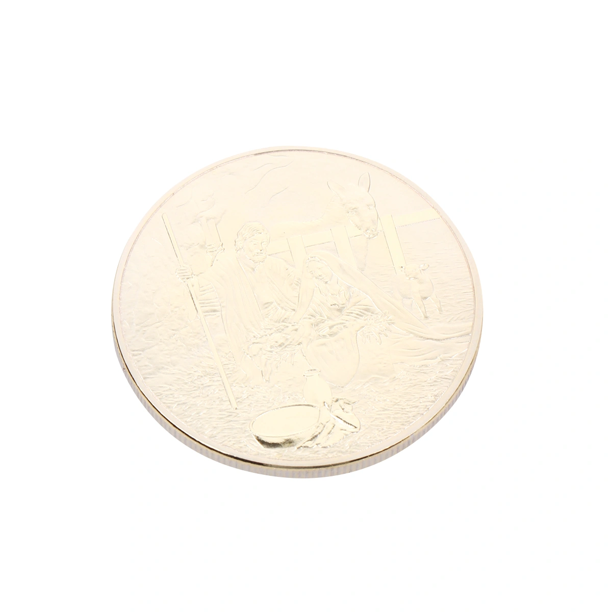 Golden Jesus Commemorative Coin Metal Antique Collection Arts Souvenir Gift Christian Collection Toy