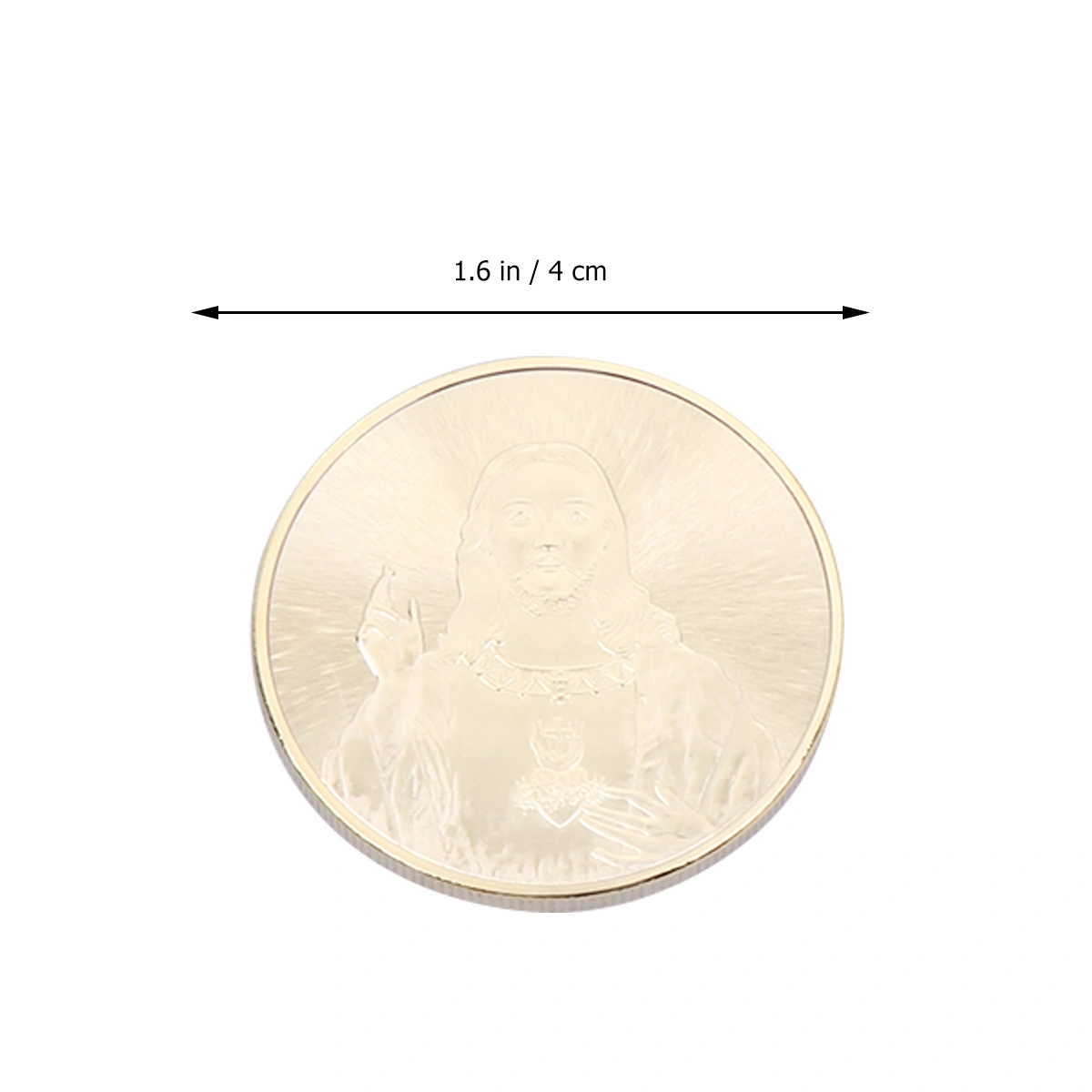 Golden Jesus Commemorative Coin Metal Antique Collection Arts Souvenir Gift Christian Collection Toy