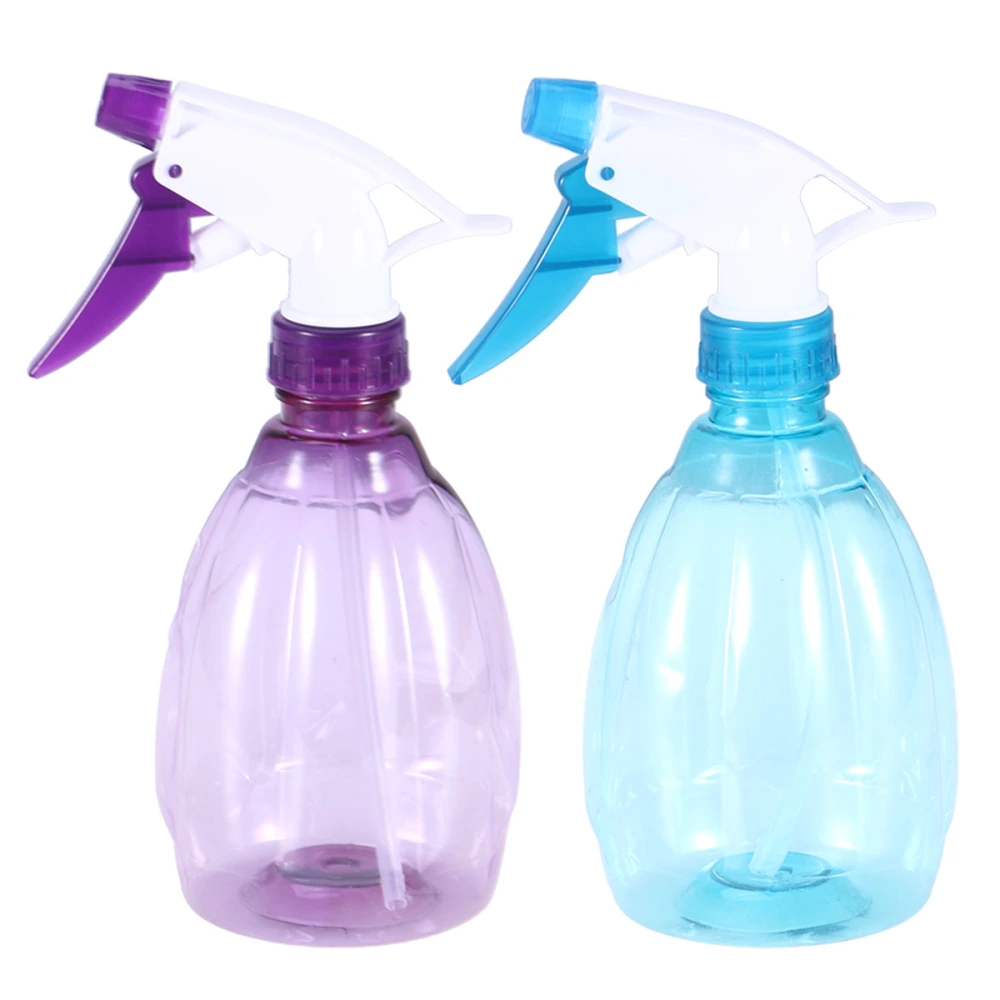 2pcs Classic Solid Color Gardening Plastic Pressure Watering Sprayer Air Compression Pump Hand Pressure Sprayers Home Garden Irrigation Spray Bottle for Indoor and Outdoor Green Plants(Purple,Blue)