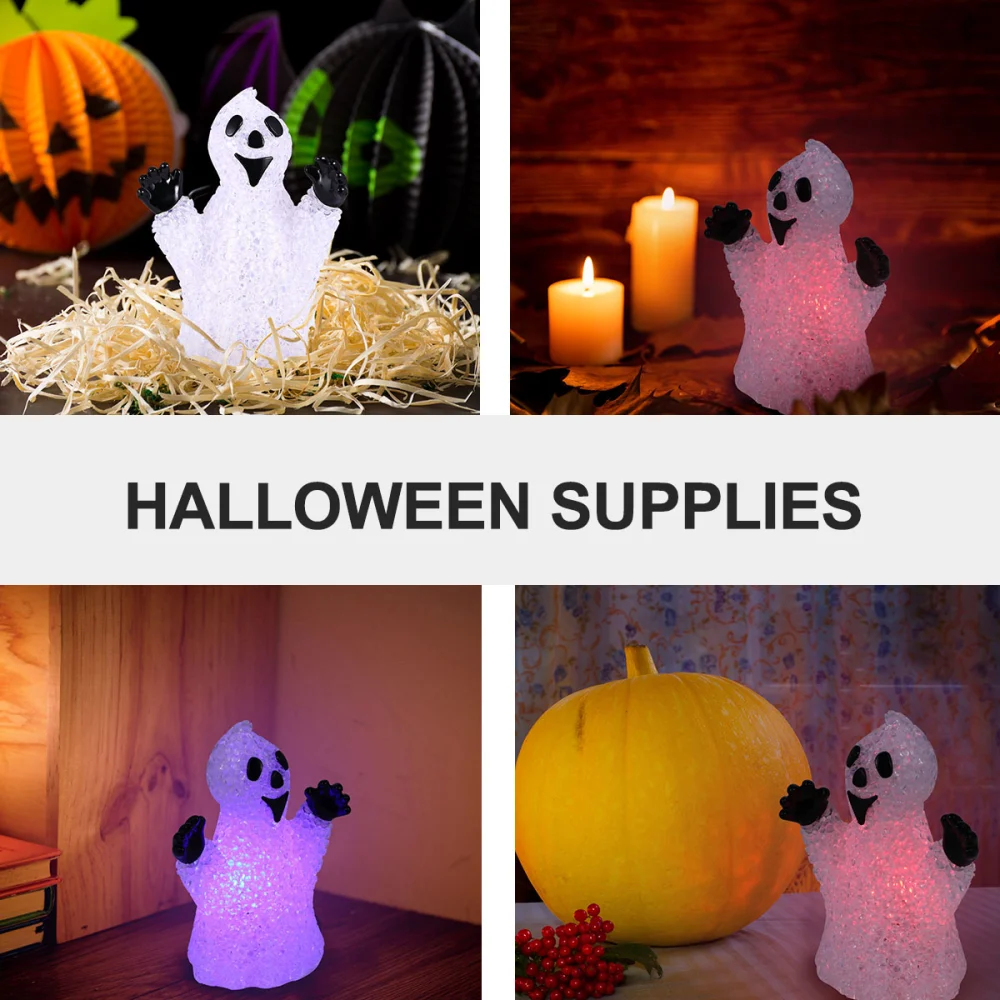 1 Pc Halloween EVA LED Colorful Night Light Adornment (Assorted Color)