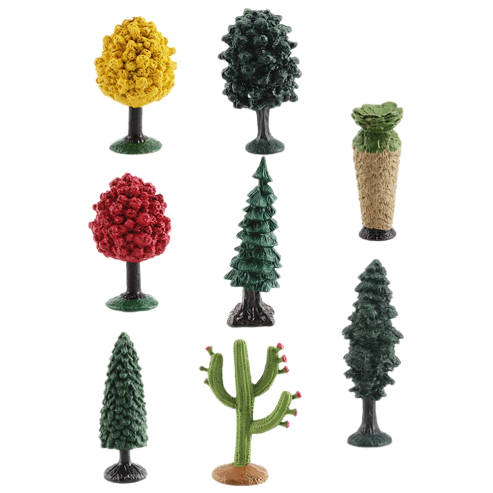 1 Set of Realistic Mini Tree Figurines Toys Tree Model Toy Desktop Decoration