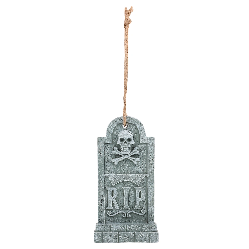 1pc Creative Halloween Tombstone Pendant Halloween Supply for Hunted House