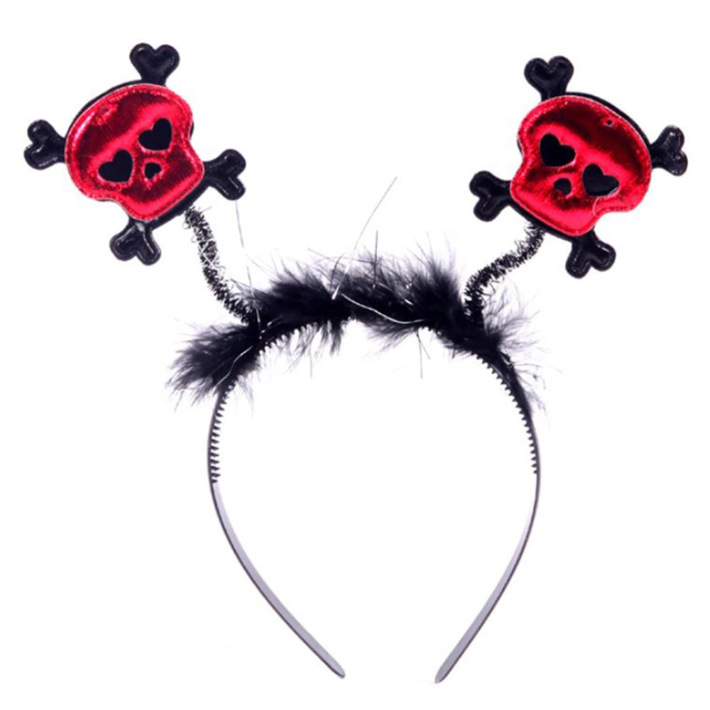 Party Headbands Hair Skull Headdress Hair Band Cosplay Costume Accessory for Halloween Carnival Masquerade (Random Color)