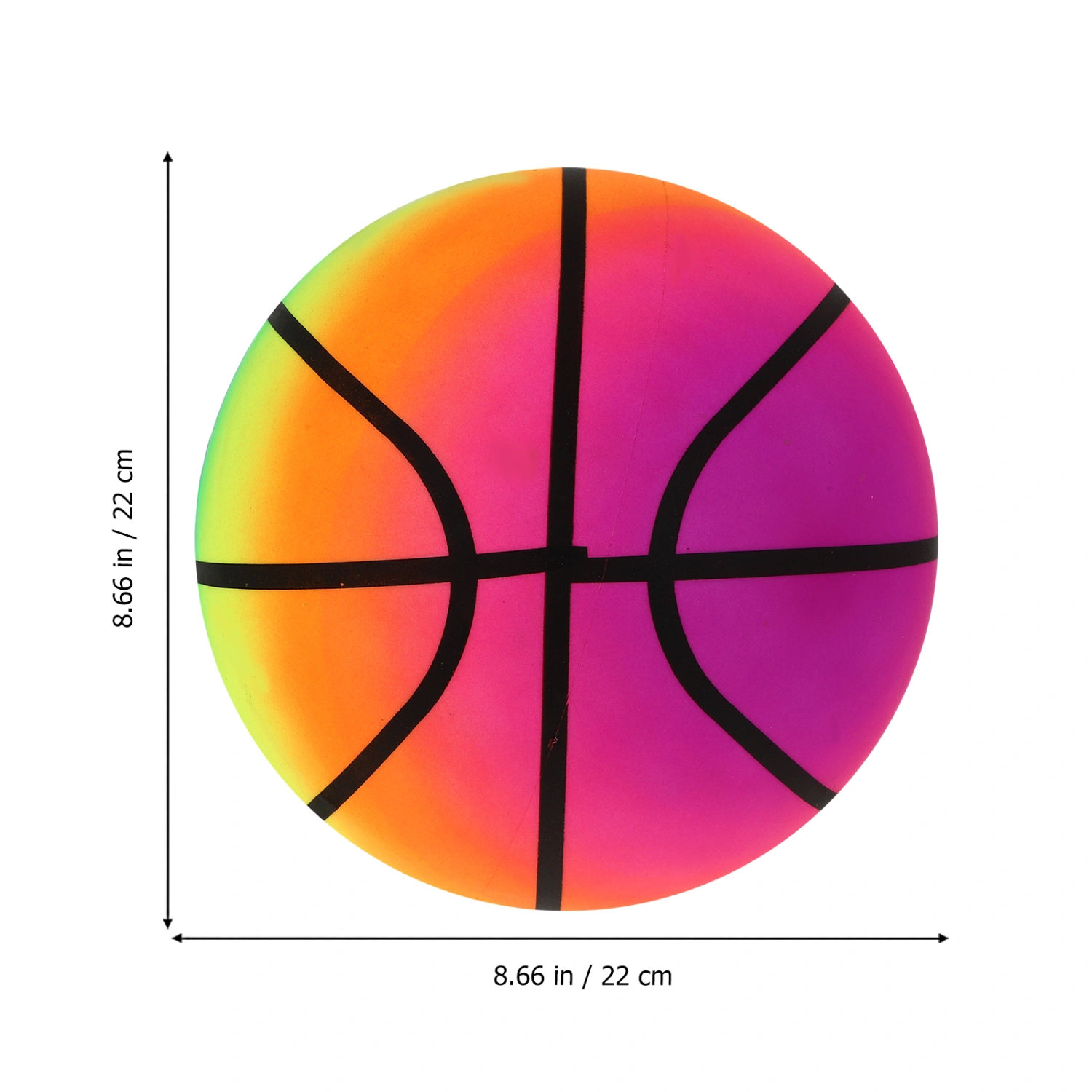 3pcs Thickened Rainbow Balls Inflation Beach Sports Play Ball Kickball Handball Toy for Indoor Outdoor Playground Activities (Random Pattern)