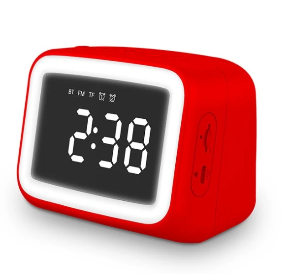 Alarm Clock for Bedroom Office Digital Clock Plug-in Card Speaker Alarm Clock