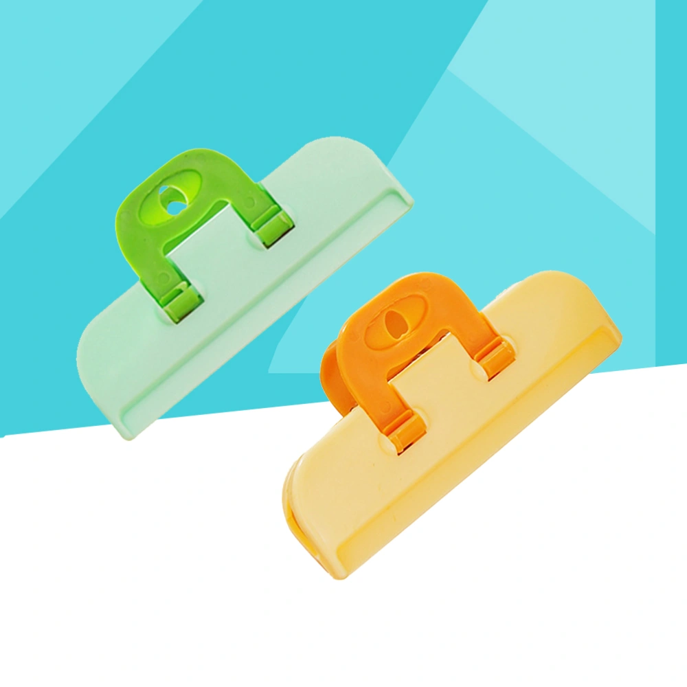 2PCS Stay Fresh Plastic Bag Sealer Clips Sticks- Slide-on to Isolated Air and Dust, Kitchen Food or Snacks Storage Clips, Easy to Store Pets Food, Chips and More