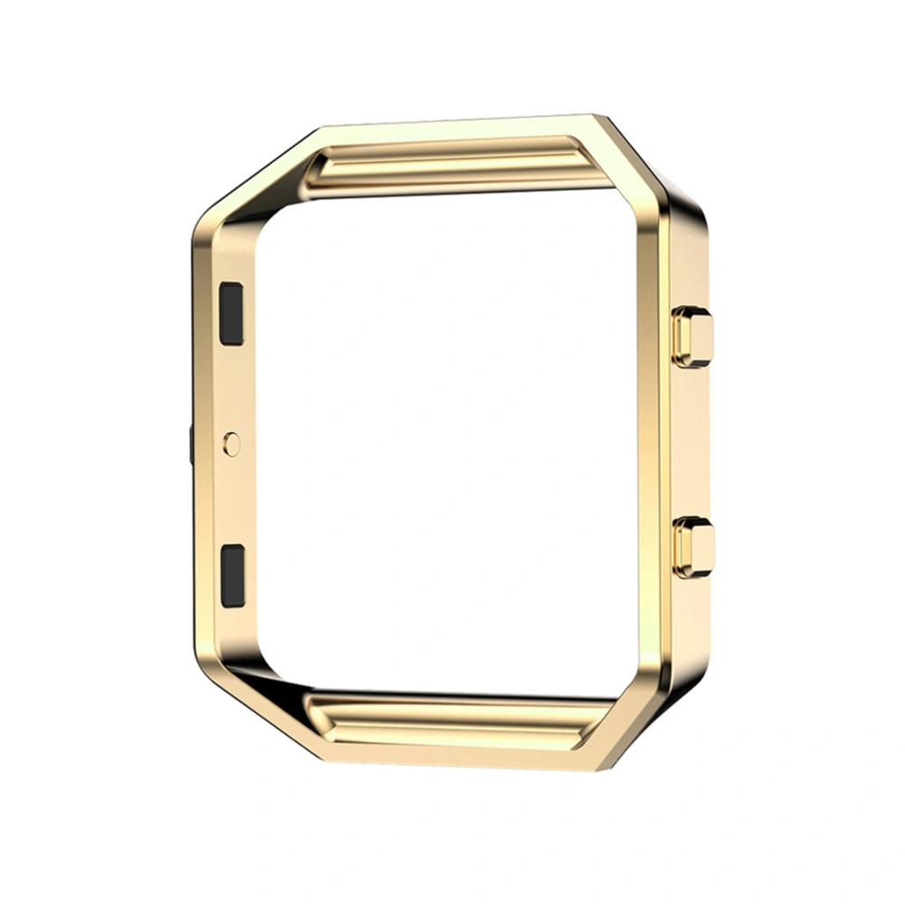 Watch Frame Stainless Steel Metal Frame Holder Shell Housing Case for Fitbit Blaze Smart Watch(Gold)