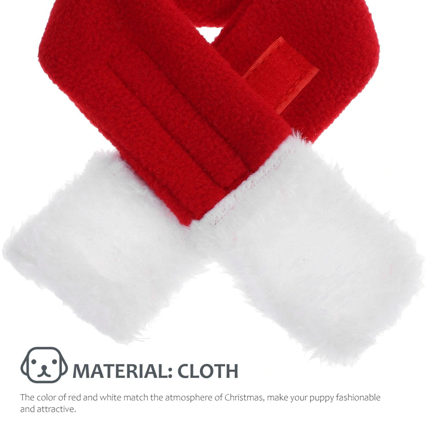 1 Set/3pcs Pet Costume Dog Hat Scarf Collar Cat Santa Hat Pet Supplies (Red)