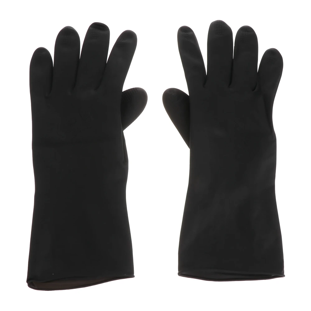 Non-slip Hair Dye Gloves Wet and Dry Hair Shampoo Barber Gloves Cleaner for Women Men (Black)