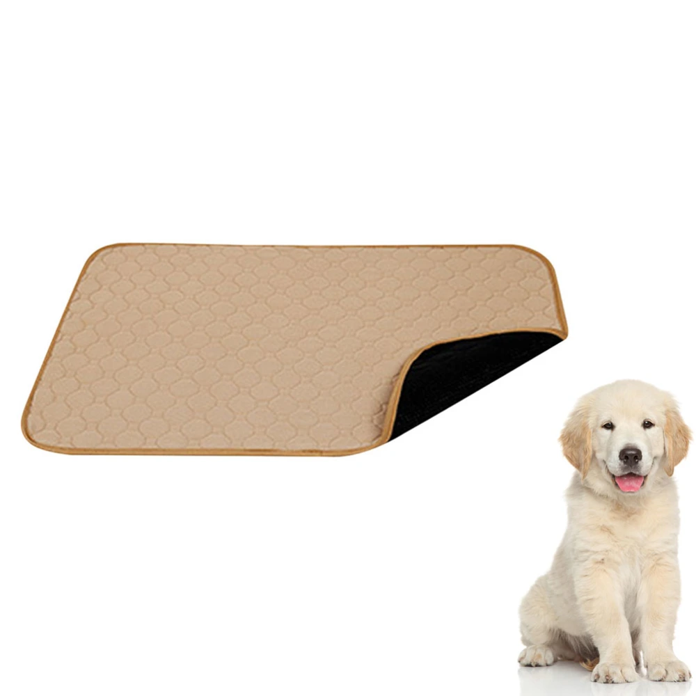 1pc Pet Pee Pads Water Absorption Mat Pet Toilet Mat Pet Supplies for Dog Puppy (Khaki M)