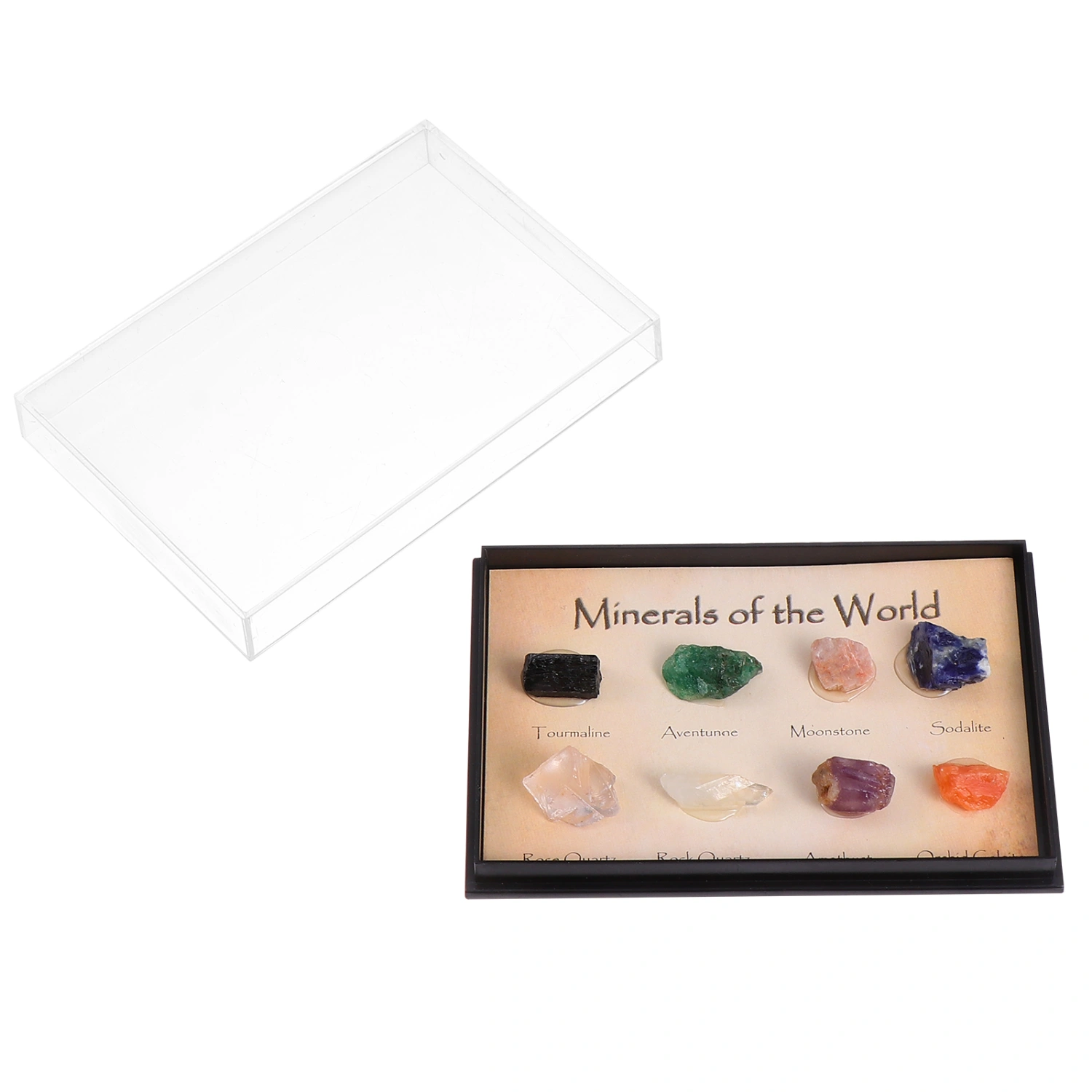 2 Boxes Collections Decorations Realistic Natural Crystals Teaching Samples