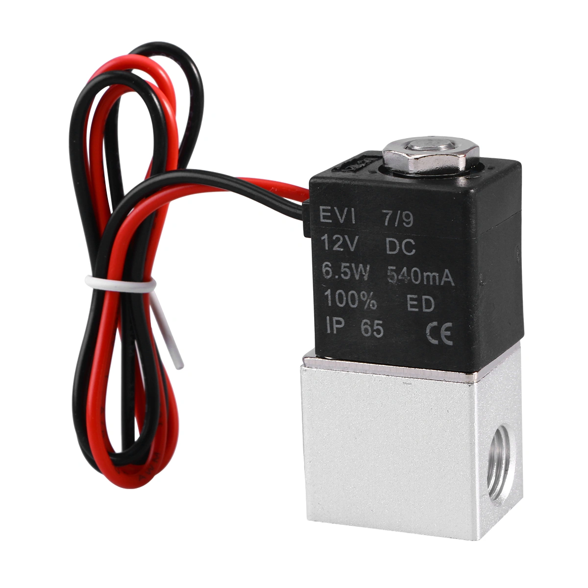 DC 12V 1/4 Inch 2-way 2-position BSP 2V025-08 Air Direct Acting Normally Closed Solenoid Pneumatic for Air Gas Water