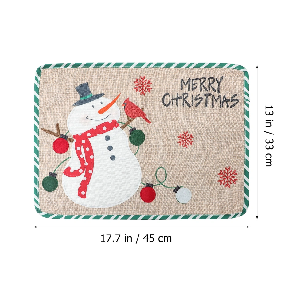 Banquet Table Decoration Christmas Heat-Resistant Placemat Kitchen Dining Table Mat Ornament