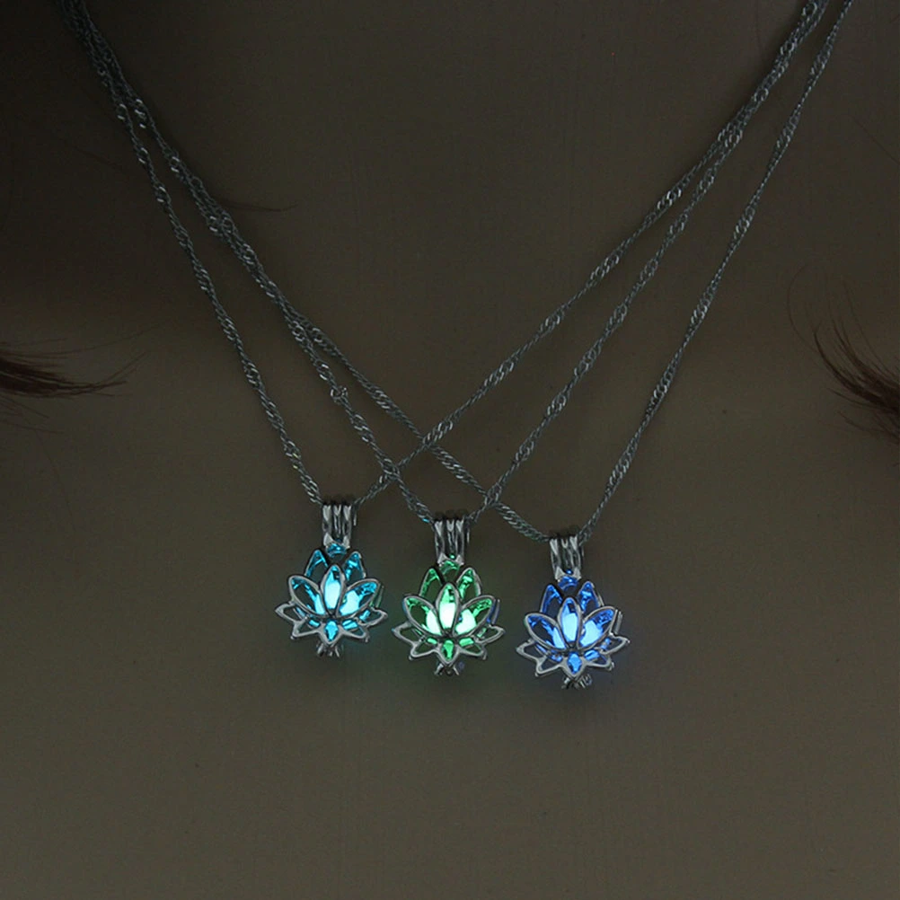 1Pc Yoga Glowing Pendant Necklace Fashion Minimalist Neck Pendant for Women