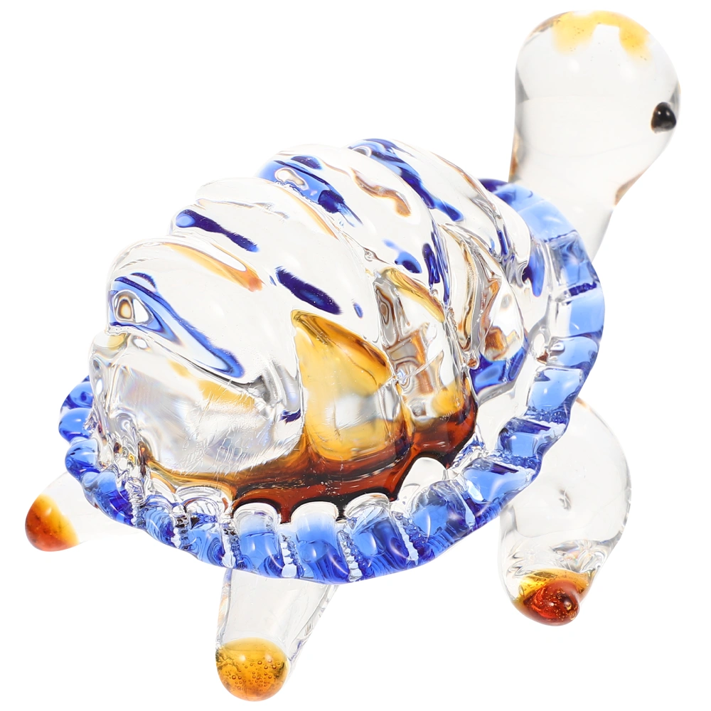 Glass Turtle Decor Tabletop Scene Layout Glass Ornament for Home Decor