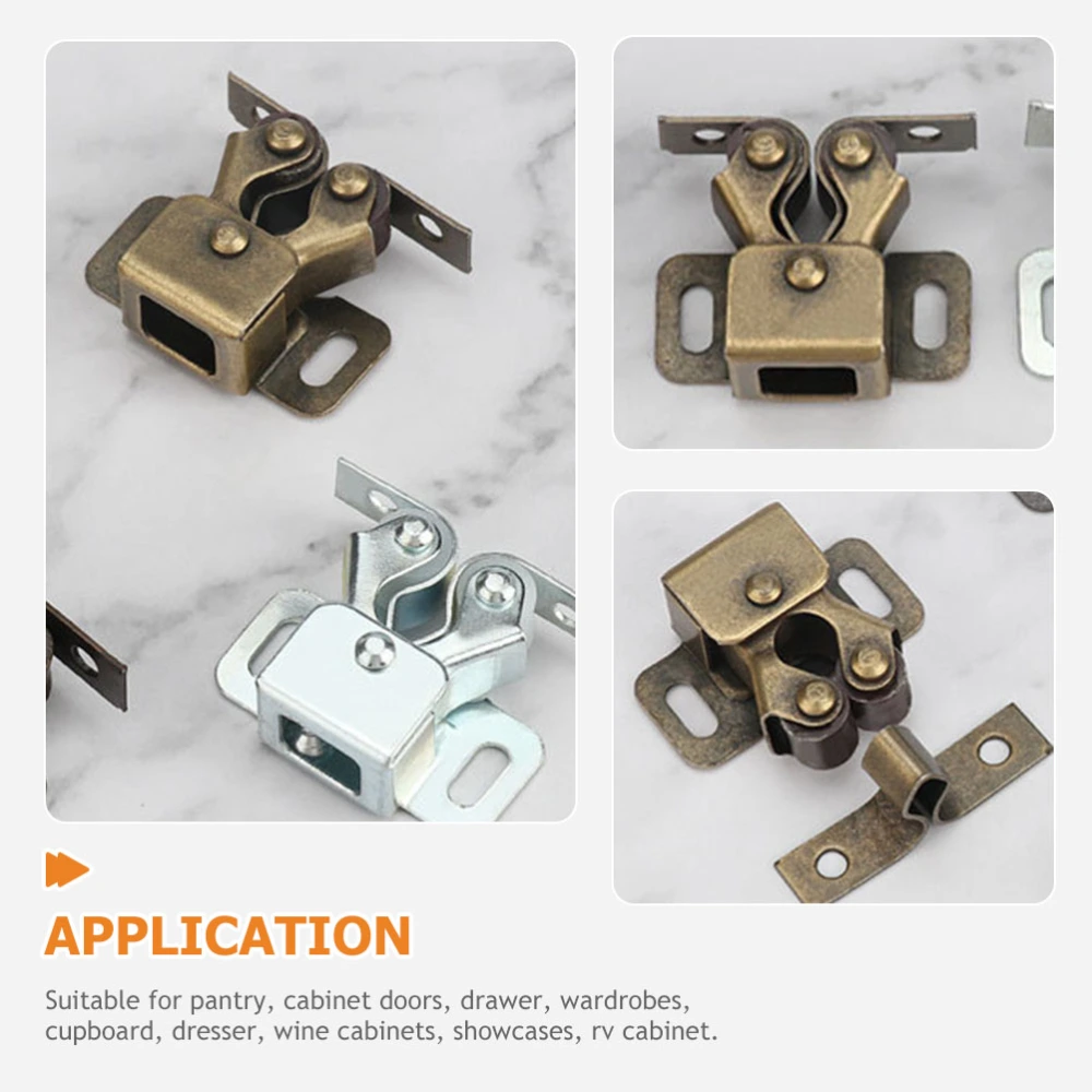 20pcs Cabinet Latches And Catches Spring Cabinet Latches Cupboard Double Ball Roller Catch