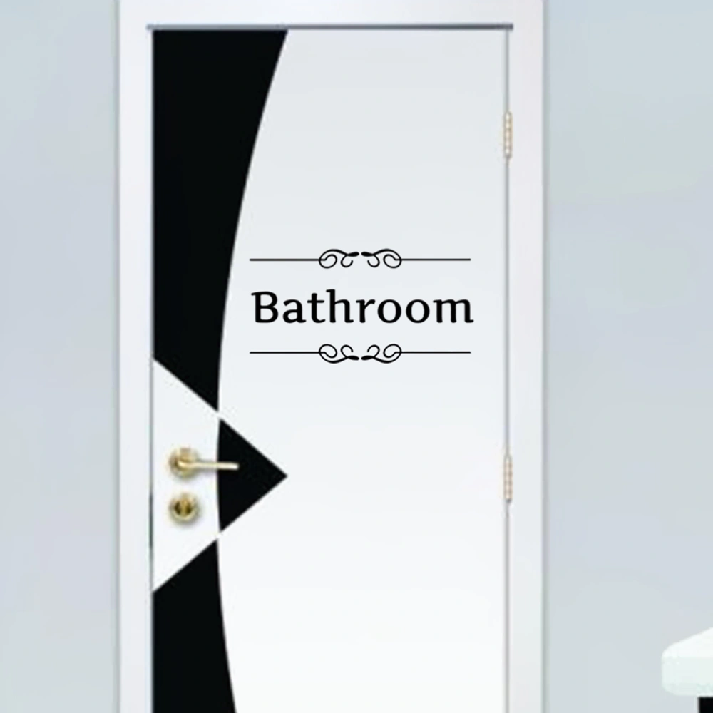 Removable Wall Stickers Bathroom Decor Toilet Door Sign Art Decals (Bathroom)