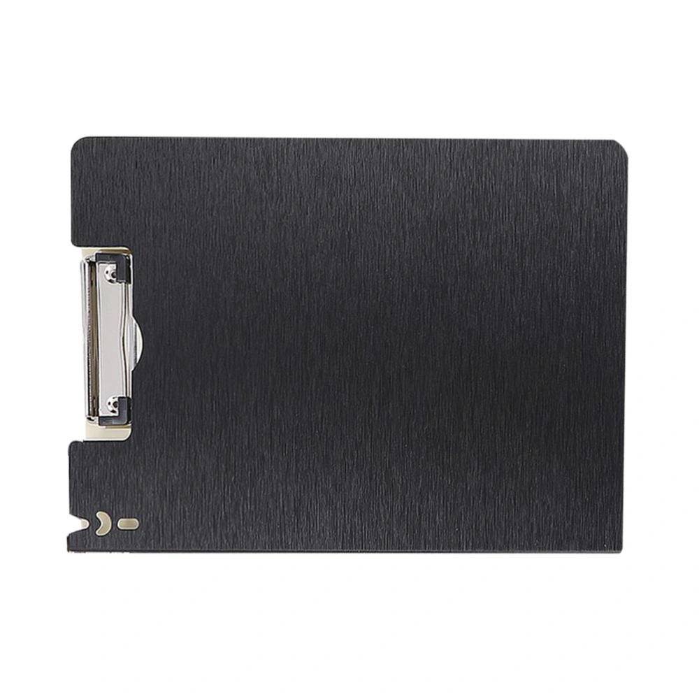 1Pc A4  Clipboard Profile Clip Hardboard Paper Holder Writing Memo Folder for School Office(Black)