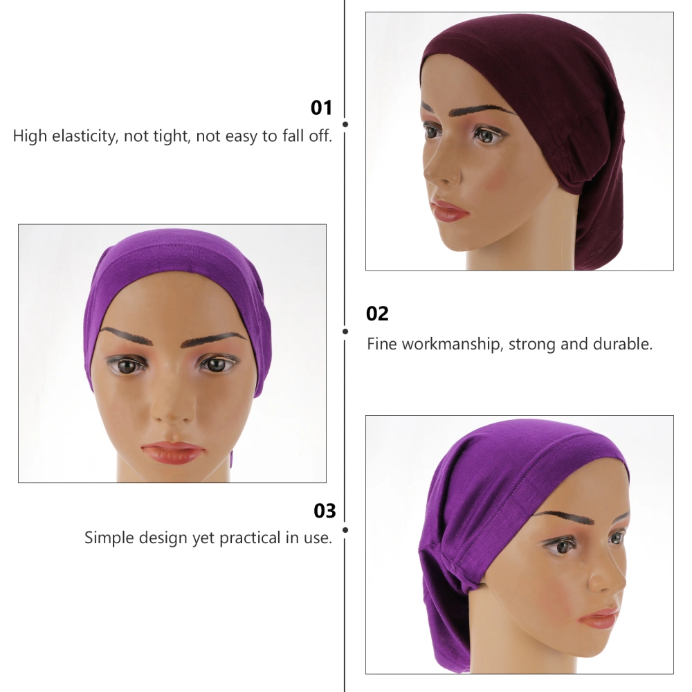 2pcs Arab Peoples High Elastic Neck Wrap Bottom Caps Tube Caps Under Scarf Caps