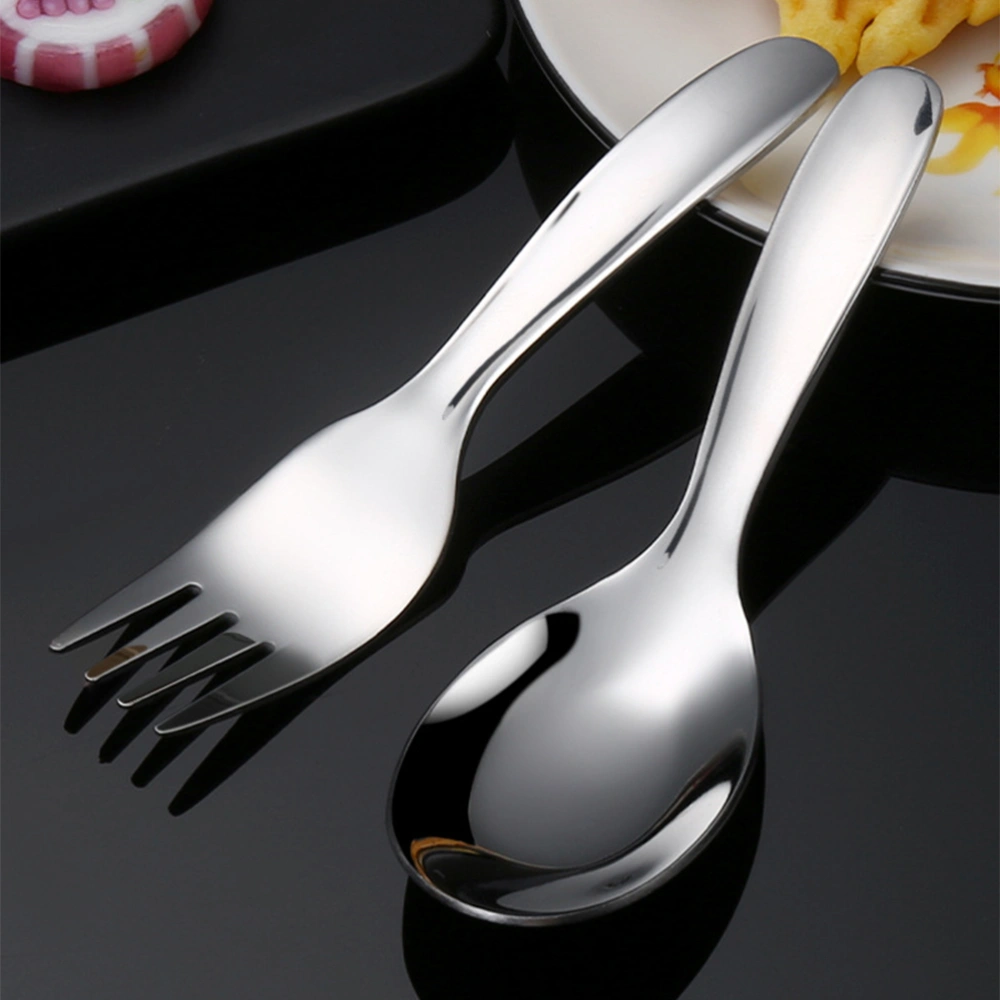 4Pcs Serving Spoon Serving Fork Stainless Steel Large Service Cutlery for Home Kitchen